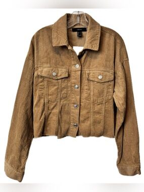 Forever 21 Tan Corduroy Trucker Jacket NWT L